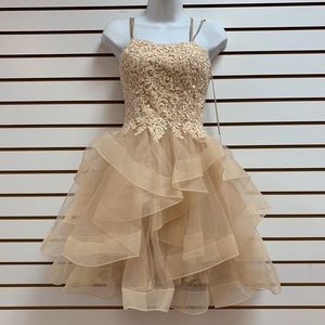 Short Champagne prom/homecoming dress